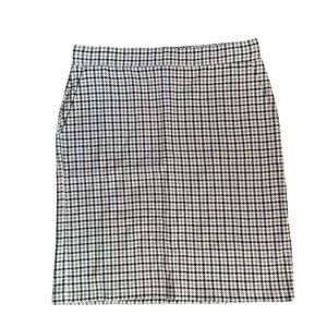 LANDS’ END PLAID Stretchy Pencil Skirt MEDIUM